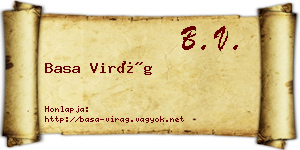 Basa Virág névjegykártya
